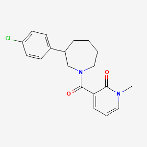 molecular formula C19H21ClN2O2 B2534160 3-(3-(4-chlorophenyl)azepane-1-carbonyl)-1-methylpyridin-2(1H)-one CAS No. 1797720-25-2