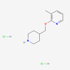 molecular formula C12H20Cl2N2O B2534162 3-Methyl-2-[(Piperidin-4-yl)methoxy]pyridin-dihydrochlorid CAS No. 2097936-20-2