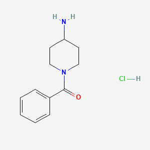 molecular formula C12H17ClN2O B2534169 1-Benzoylpiperidin-4-amine hydrochloride CAS No. 150514-60-6; 915763-91-6
