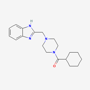(4-((1H-benzo[d]imidazol-2-yl)methyl)piperazin-1-yl)(cyclohexyl)methanone