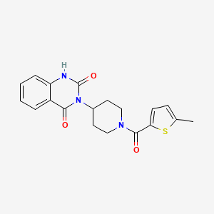 molecular formula C19H19N3O3S B2534179 3-(1-(5-甲基噻吩-2-羰基)哌啶-4-基)喹唑啉-2,4(1H,3H)-二酮 CAS No. 2034459-41-9