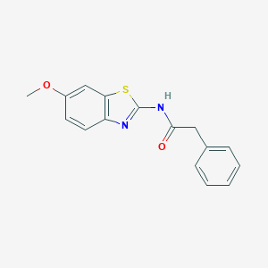molecular formula C16H14N2O2S B253418 N-(6-methoxy-1,3-benzothiazol-2-yl)-2-phenylacetamide 