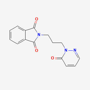 molecular formula C15H13N3O3 B2534183 2-(3-(6-oxopyridazin-1(6H)-yl)propyl)isoindoline-1,3-dione CAS No. 1286697-07-1