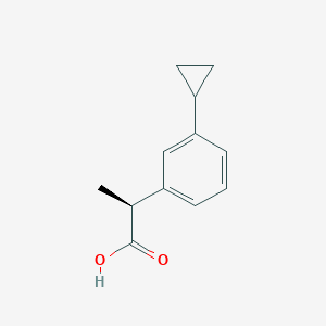 molecular formula C12H14O2 B2534184 (2S)-2-(3-Cyclopropylphenyl)propanoic acid CAS No. 2248176-12-5