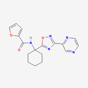 molecular formula C17H17N5O3 B2534185 N-[1-(3-pyrazin-2-yl-1,2,4-oxadiazol-5-yl)cyclohexyl]-2-furamide CAS No. 1396766-26-9