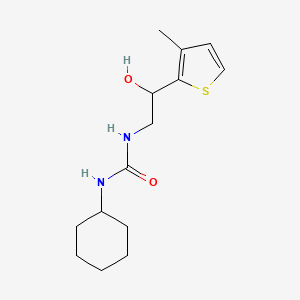 molecular formula C14H22N2O2S B2534186 1-Cyclohexyl-3-(2-hydroxy-2-(3-methylthiophen-2-yl)ethyl)urea CAS No. 1351648-74-2