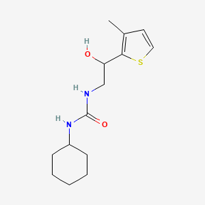 molecular formula C14H22N2O2S B2534186 1-环己基-3-(2-羟基-2-(3-甲硫噻吩-2-基)乙基)脲 CAS No. 1351648-74-2