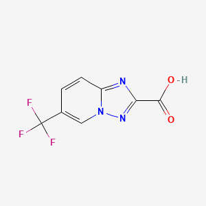 molecular formula C8H4F3N3O2 B2534190 6-(Trifluoromethyl)-[1,2,4]triazolo[1,5-a]pyridine-2-carboxylic acid CAS No. 1896831-02-9