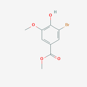 molecular formula C9H9BrO4 B025342 甲基3-溴-4-羟基-5-甲氧基苯甲酸酯 CAS No. 108249-43-0