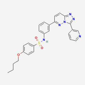 molecular formula C26H24N6O3S B2534218 4-丁氧基-N-(3-(3-(吡啶-3-基)-[1,2,4]三唑并[4,3-b]哒嗪-6-基)苯基)苯磺酰胺 CAS No. 953220-33-2