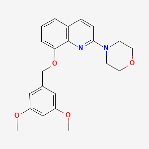molecular formula C22H24N2O4 B2534221 4-(8-((3,5-Dimethoxybenzyl)oxy)quinolin-2-yl)morpholine CAS No. 941909-62-2