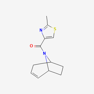 molecular formula C12H14N2OS B2534223 (1R,5S)-8-azabicyclo[3.2.1]oct-2-en-8-yl(2-methylthiazol-4-yl)methanone CAS No. 2320381-36-8