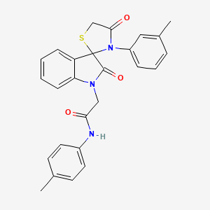 molecular formula C26H23N3O3S B2534232 N-(4-methylphenyl)-2-[3'-(3-methylphenyl)-2,4'-dioxospiro[indole-3,2'-[1,3]thiazolidin]-1(2H)-yl]acetamide CAS No. 894546-67-9