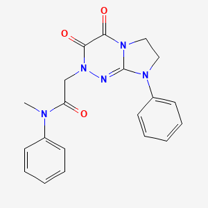 molecular formula C20H19N5O3 B2534234 2-(3,4-dioxo-8-phenyl-3,4,7,8-tetrahydroimidazo[2,1-c][1,2,4]triazin-2(6H)-yl)-N-methyl-N-phenylacetamide CAS No. 941887-41-8