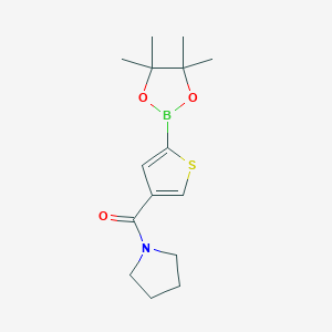 molecular formula C15H22BNO3S B2534237 4-(Pyrrolidinocarbonyl)thiophene-2-boronic acid pinacol ester CAS No. 2377611-94-2