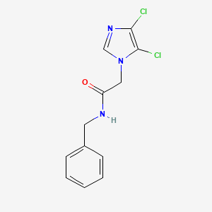 molecular formula C12H11Cl2N3O B2534244 N-Benzyl-2-(4,5-Dichlor-1H-imidazol-1-yl)acetamid CAS No. 1219544-75-8