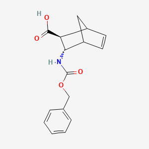 molecular formula C16H17NO4 B2534254 外消旋-(2r,3r)-3-{[(苄氧羰基)氨基}双环[2.2.1]庚-5-烯-2-羧酸 CAS No. 1909301-33-2