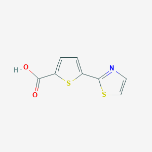 molecular formula C8H5NO2S2 B2534255 5-(1,3-噻唑-2-基)噻吩-2-羧酸 CAS No. 887201-16-3