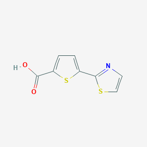 molecular formula C8H5NO2S2 B2534255 5-(1,3-チアゾール-2-イル)チオフェン-2-カルボン酸 CAS No. 887201-16-3