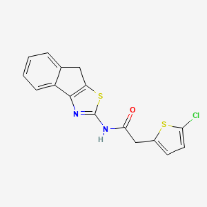 2-(5-chlorothiophen-2-yl)-N-(8H-indeno[1,2-d]thiazol-2-yl)acetamide