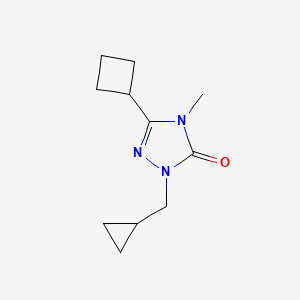 molecular formula C11H17N3O B2534257 3-cyclobutyl-1-(cyclopropylmethyl)-4-methyl-4,5-dihydro-1H-1,2,4-triazol-5-one CAS No. 2197640-26-7