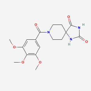 molecular formula C17H21N3O6 B2534262 8-(3,4,5-三甲氧基苯甲酰)-1,3,8-三氮螺[4.5]癸烷-2,4-二酮 CAS No. 1021031-72-0
