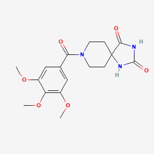 molecular formula C17H21N3O6 B2534262 8-(3,4,5-Trimethoxybenzoyl)-1,3,8-triazaspiro[4.5]decan-2,4-dion CAS No. 1021031-72-0