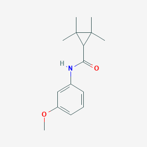 molecular formula C15H21NO2 B253427 N-(3-methoxyphenyl)-2,2,3,3-tetramethylcyclopropanecarboxamide 