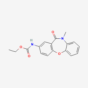 molecular formula C17H16N2O4 B2534270 乙基（10-甲基-11-氧代-10,11-二氢二苯并[b,f][1,4]恶杂环庚-2-基）氨基甲酸酯 CAS No. 922055-50-3