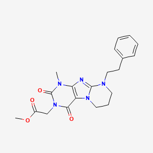 methyl 2-[1-methyl-2,4-dioxo-9-(2-phenylethyl)-1H,2H,3H,4H,6H,7H,8H,9H-pyrimido[1,2-g]purin-3-yl]acetate