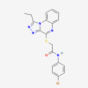 molecular formula C19H16BrN5OS B2534279 N-(4-溴苯基)-2-[(1-乙基[1,2,4]三唑并[4,3-a]喹喔啉-4-基)硫代]乙酰胺 CAS No. 1358909-00-8