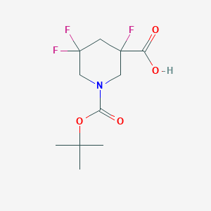 molecular formula C11H16F3NO4 B2534280 1-(叔丁氧羰基）-3,5,5-三氟哌啶-3-羧酸 CAS No. 1823865-48-0