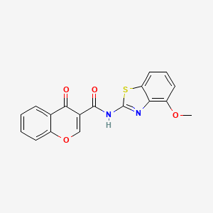 molecular formula C18H12N2O4S B2534281 N-(4-methoxybenzo[d]thiazol-2-yl)-4-oxo-4H-chromene-3-carboxamide CAS No. 477554-78-2