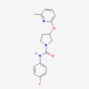 molecular formula C17H18FN3O2 B2534287 N-(4-fluorophenyl)-3-((6-methylpyridin-2-yl)oxy)pyrrolidine-1-carboxamide CAS No. 1903918-02-4