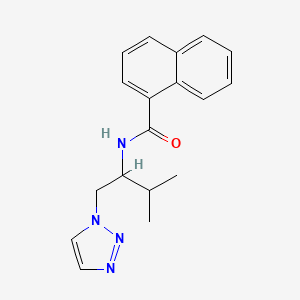 molecular formula C18H20N4O B2534294 N-(3-甲基-1-(1H-1,2,3-三唑-1-基)丁-2-基)-1-萘甲酰胺 CAS No. 2034520-06-2