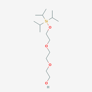 molecular formula C15H34O4Si B2534296 3,3-Diisopropyl-2-methyl-4,7,10-trioxa-3-siladodecan-12-ol CAS No. 1170231-23-8