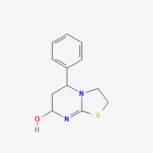 molecular formula C12H14N2OS B2534299 5-phenyl-3,5,6,7-tetrahydro-2H-thiazolo[3,2-a]pyrimidin-7-ol CAS No. 30204-42-3