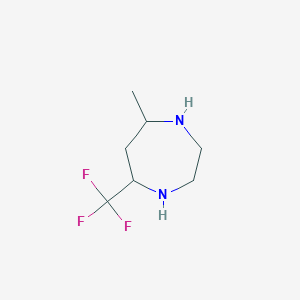 molecular formula C7H13F3N2 B2534316 5-甲基-7-(三氟甲基)-1,4-二氮杂环戊烷 CAS No. 2375274-75-0