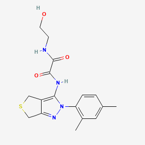 molecular formula C17H20N4O3S B2534326 N'-[2-(2,4-dimethylphenyl)-2H,4H,6H-thieno[3,4-c]pyrazol-3-yl]-N-(2-hydroxyethyl)ethanediamide CAS No. 899952-36-4