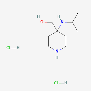molecular formula C9H22Cl2N2O B2534327 {4-[(Propan-2-yl)amino]piperidin-4-yl}methanol dihydrochloride CAS No. 1864015-61-1