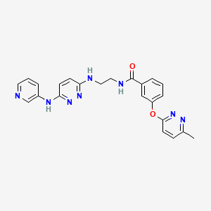 molecular formula C23H22N8O2 B2534328 3-((6-methylpyridazin-3-yl)oxy)-N-(2-((6-(pyridin-3-ylamino)pyridazin-3-yl)amino)ethyl)benzamide CAS No. 1251708-57-2