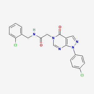 molecular formula C20H15Cl2N5O2 B2534331 N-(2-chlorobenzyl)-2-(1-(4-chlorophenyl)-4-oxo-1H-pyrazolo[3,4-d]pyrimidin-5(4H)-yl)acetamide CAS No. 852441-28-2