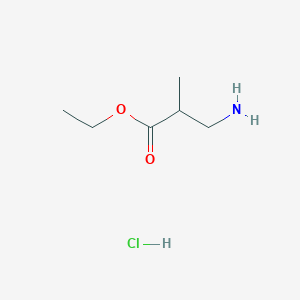 molecular formula C6H14ClNO2 B2534337 Ethyl 3-amino-2-methylpropanoate hydrochloride CAS No. 187886-03-9