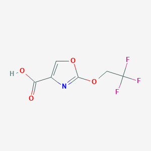 molecular formula C6H4F3NO4 B2534350 2-(2,2,2-Trifluoroethoxy)-1,3-oxazole-4-carboxylic acid CAS No. 1565110-45-3