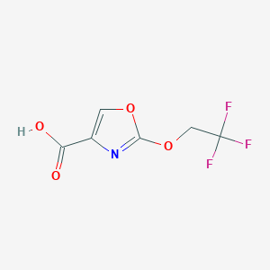 molecular formula C6H4F3NO4 B2534350 2-(2,2,2-三氟乙氧基)-1,3-恶唑-4-羧酸 CAS No. 1565110-45-3