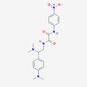 molecular formula C20H25N5O4 B2534357 N1-(2-(dimethylamino)-2-(4-(dimethylamino)phenyl)ethyl)-N2-(4-nitrophenyl)oxalamide CAS No. 941975-77-5