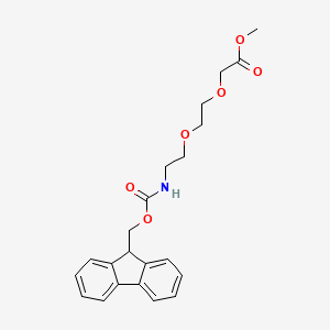 molecular formula C22H25NO6 B2534376 Methyl 2-[2-(2-{[(9H-fluoren-9-ylmethoxy)carbonyl]amino}ethoxy)ethoxy]acetate CAS No. 1820619-06-4