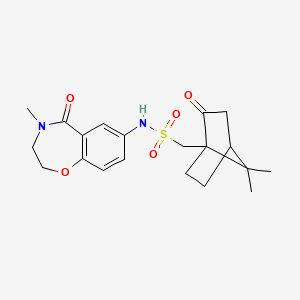 1-(7,7-dimethyl-2-oxobicyclo[2.2.1]heptan-1-yl)-N-(4-methyl-5-oxo-2,3,4,5-tetrahydrobenzo[f][1,4]oxazepin-7-yl)methanesulfonamide
