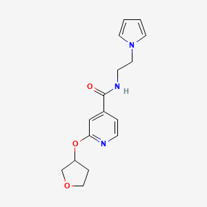 molecular formula C16H19N3O3 B2534379 N-(2-(1H-pyrrol-1-yl)ethyl)-2-((tetrahydrofuran-3-yl)oxy)isonicotinamide CAS No. 1903085-81-3