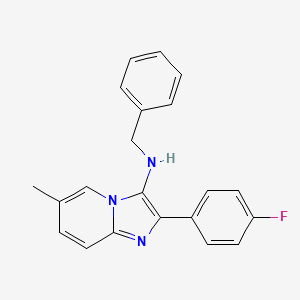 molecular formula C21H18FN3 B2534384 N-benzyl-2-(4-fluorophenyl)-6-methylimidazo[1,2-a]pyridin-3-amine CAS No. 728024-50-8